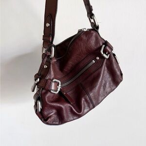 Vintage burgundy Leather Bag